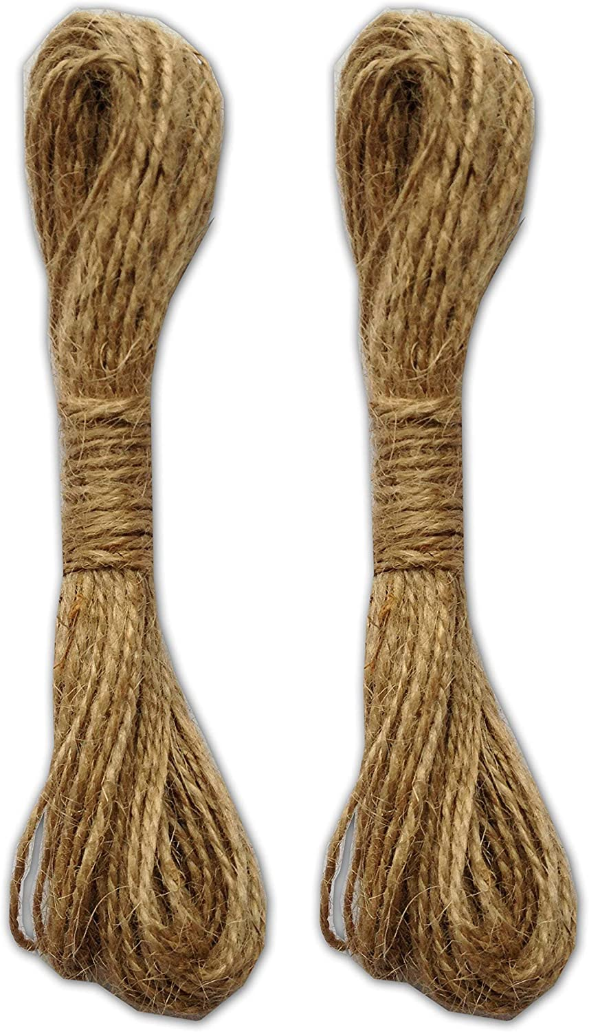 LWR CRAFTS Jute Cord Twine 1.5 Mm 27.4 M Natural