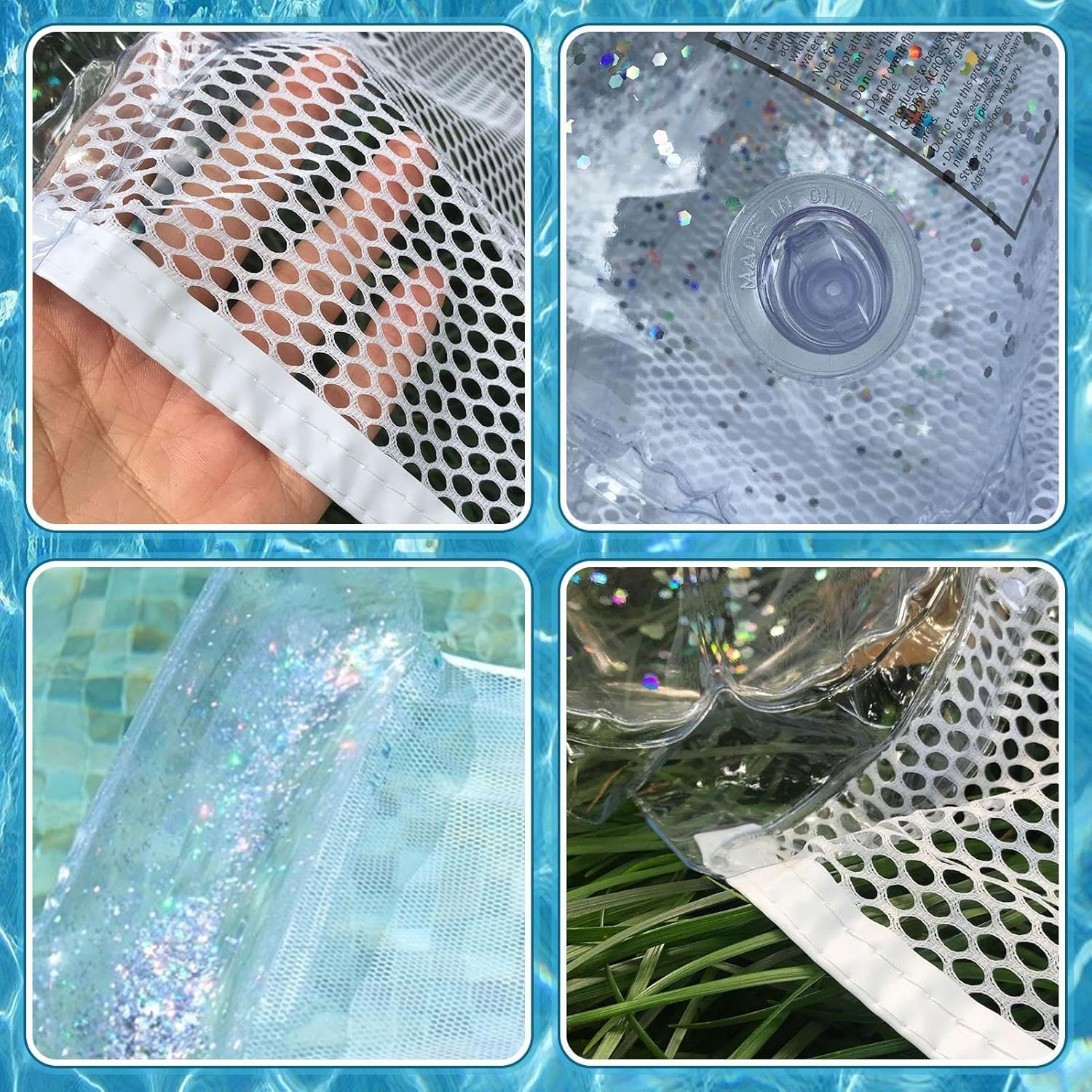 Pool Hammock - Inflatable Swimming Bed, Swimming Pool Lounger, Inflatable Pool Toy for Swimming Pools, Beaches, Lakes and Holidays image number 6