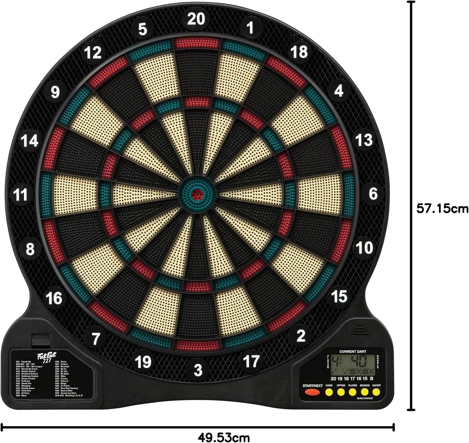 Fat Cat 727 Electronic Soft Tip Dartboard