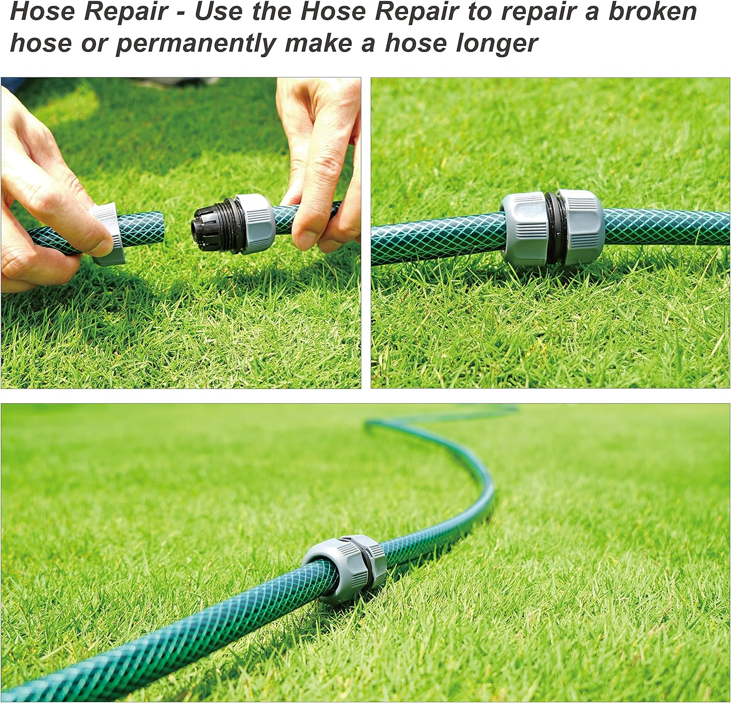 Eden 94051 Rubber Garden Hose 1/2 In. X 50 Ft, DIY Hose Set image number 3