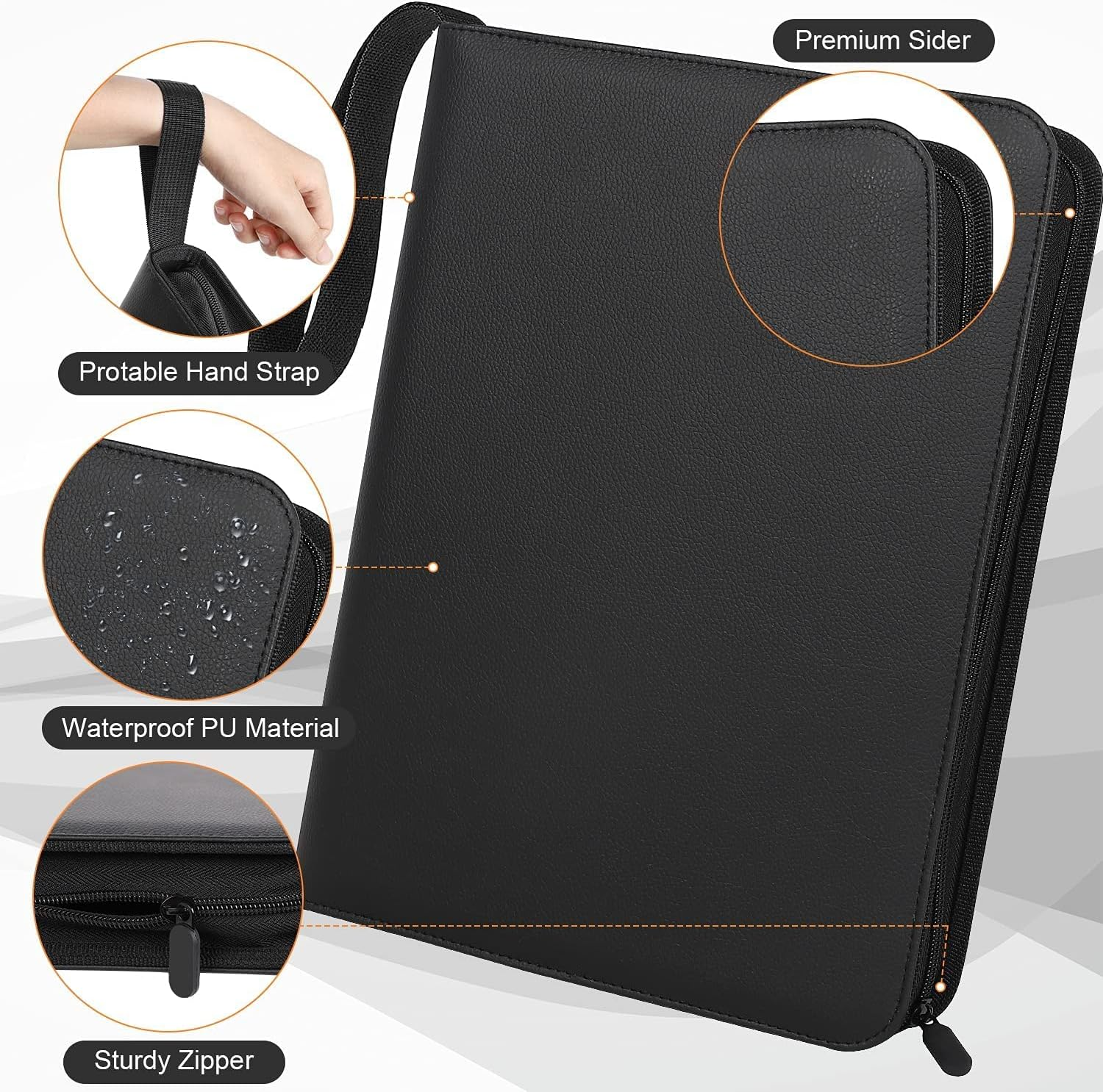 YOZOTI Card Binder for PKMN Trading Cards, 9-Pocket Pages Sleeves 900 Pockets Card Binders Holder Folder Album Book Protectors, Fit for TCG Yugioh MTG Baseball Football Cards image number 1