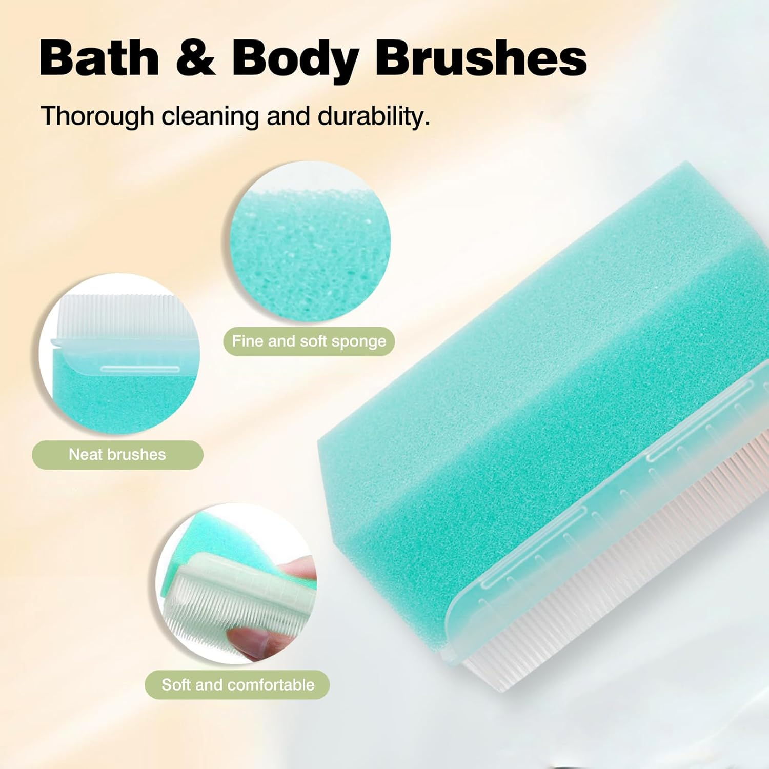 2PCS Cradle Cap Brush, Baby Bath Sponge - 2-In-1 Brush & Sponge for Scalp Treatment, Sensory Therapy, and Bath Time Care image number 3