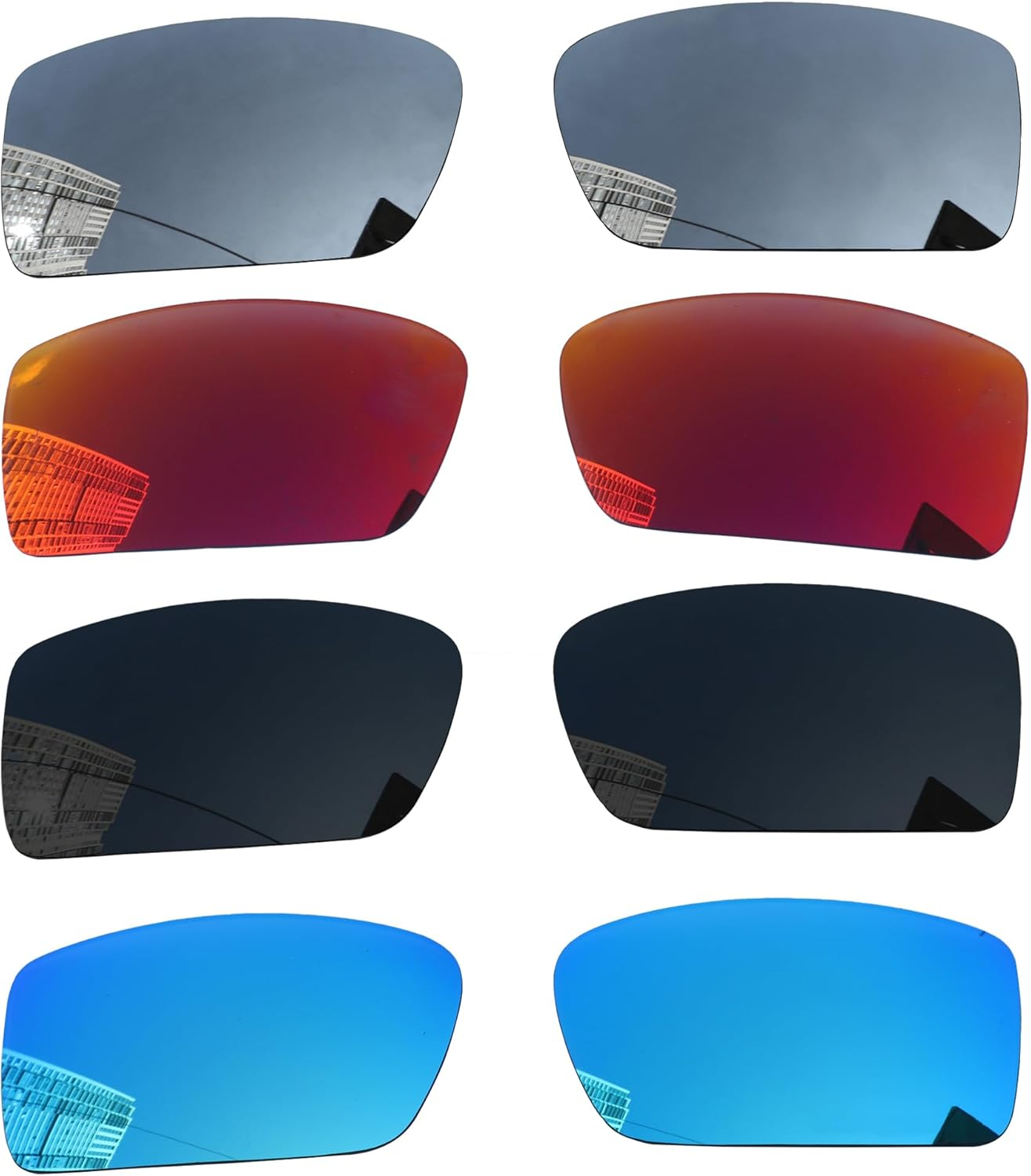 Acefrog 4 Pairs Polarized Replacement Lenses for Oakley Gascan OO9014 Sunglasses, Perfectly Fit, Impact Resistant, Anti-Scratch, Value Pack image number 3