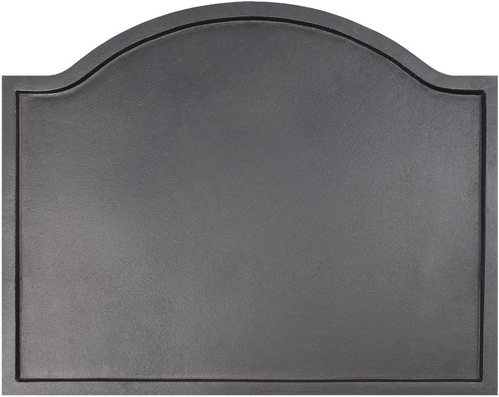 Minuteman International Plain Design Cast Iron Fireback, Large,Cfb-09,Black