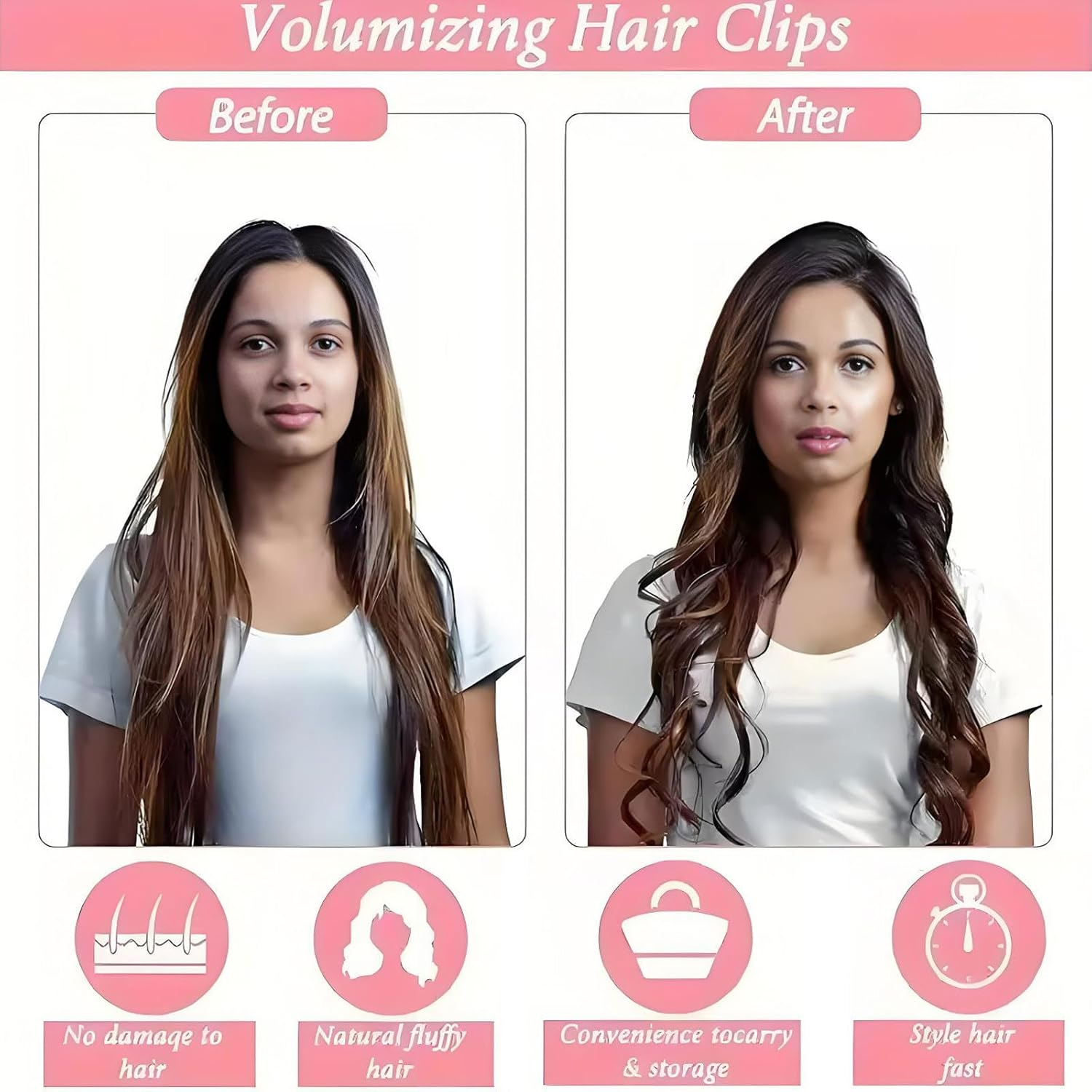 MYTOAU 4PCS Volumizing Hair Root Lifting Combs Set, Wind Shaping Styling Comb for Fluffy Bangs,Fluffy Hair Roots Clip,No Trace Hair Root Lifting Clips, Hair Volumizing Tool (Purple) image number 1