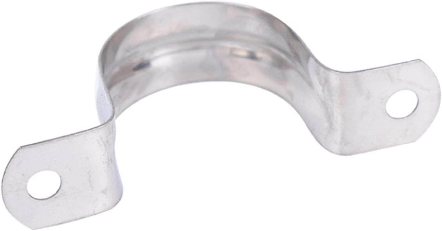 50Pcs 10Mm Stainless Steel Plumbing Pipe Saddle Clip Tube Bracket U Shaped Clamp Strap (10Mm)