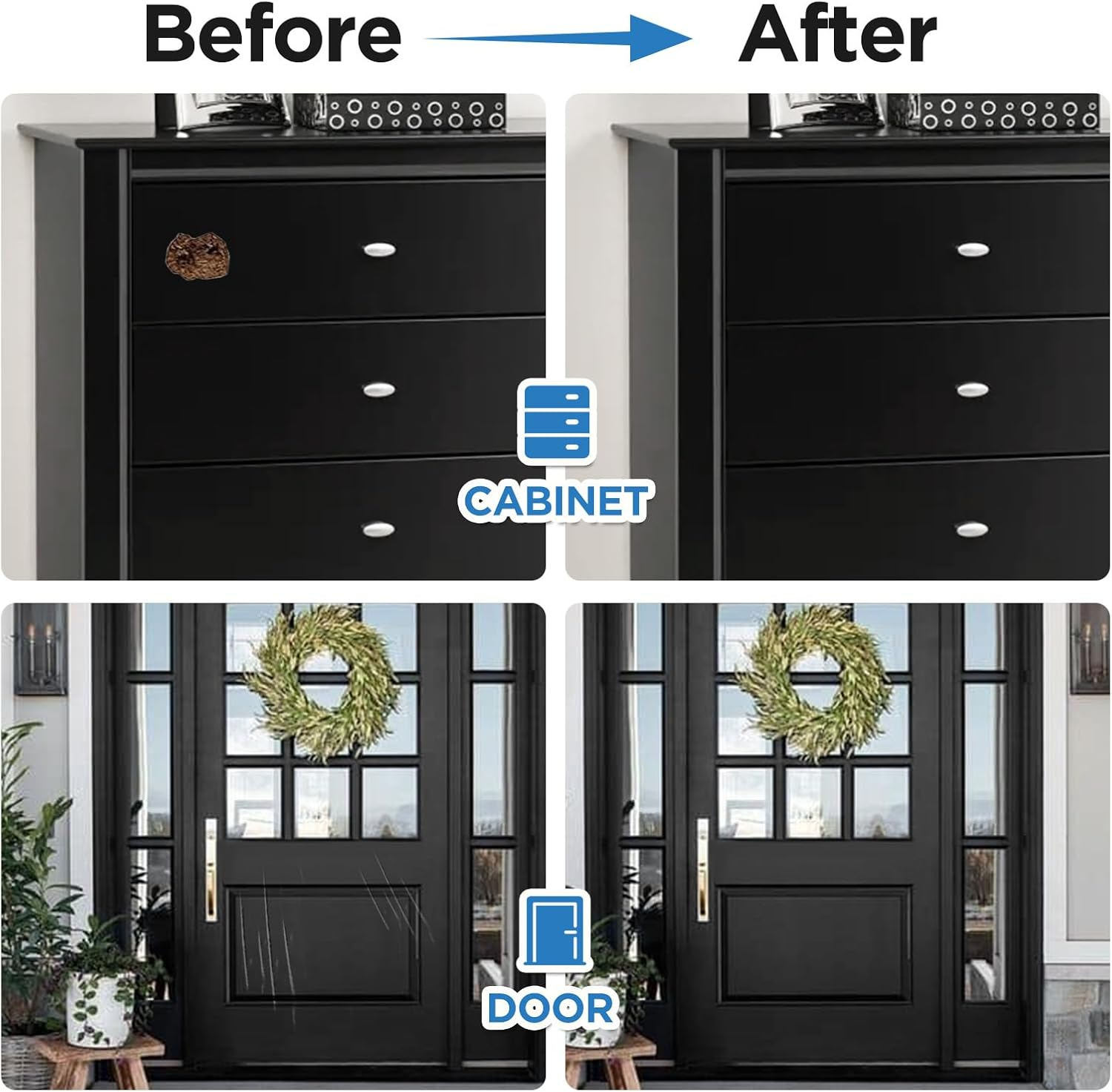 Black Paint Semi-Gloss Black Multi Surface Touch up Paint Repair for Wall,Door,Cabinets,Wood,Furniture, Appliance,Tile,Porcelain,Touch up Paint Pen for Refrigerators,Washers,Dishwashers,Microwave image number 2