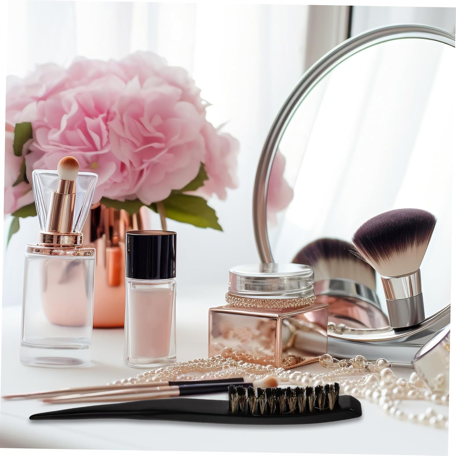 FOMIYES Smoothing Brush Slick Back Hair Brush Thin Hair Brush Hair Teasing Brush Smoothing Hair Brush Women Brush for Slicking Hair Back Slick Back Brush Bristle Brush Bristle Hair Fluffy image number 4