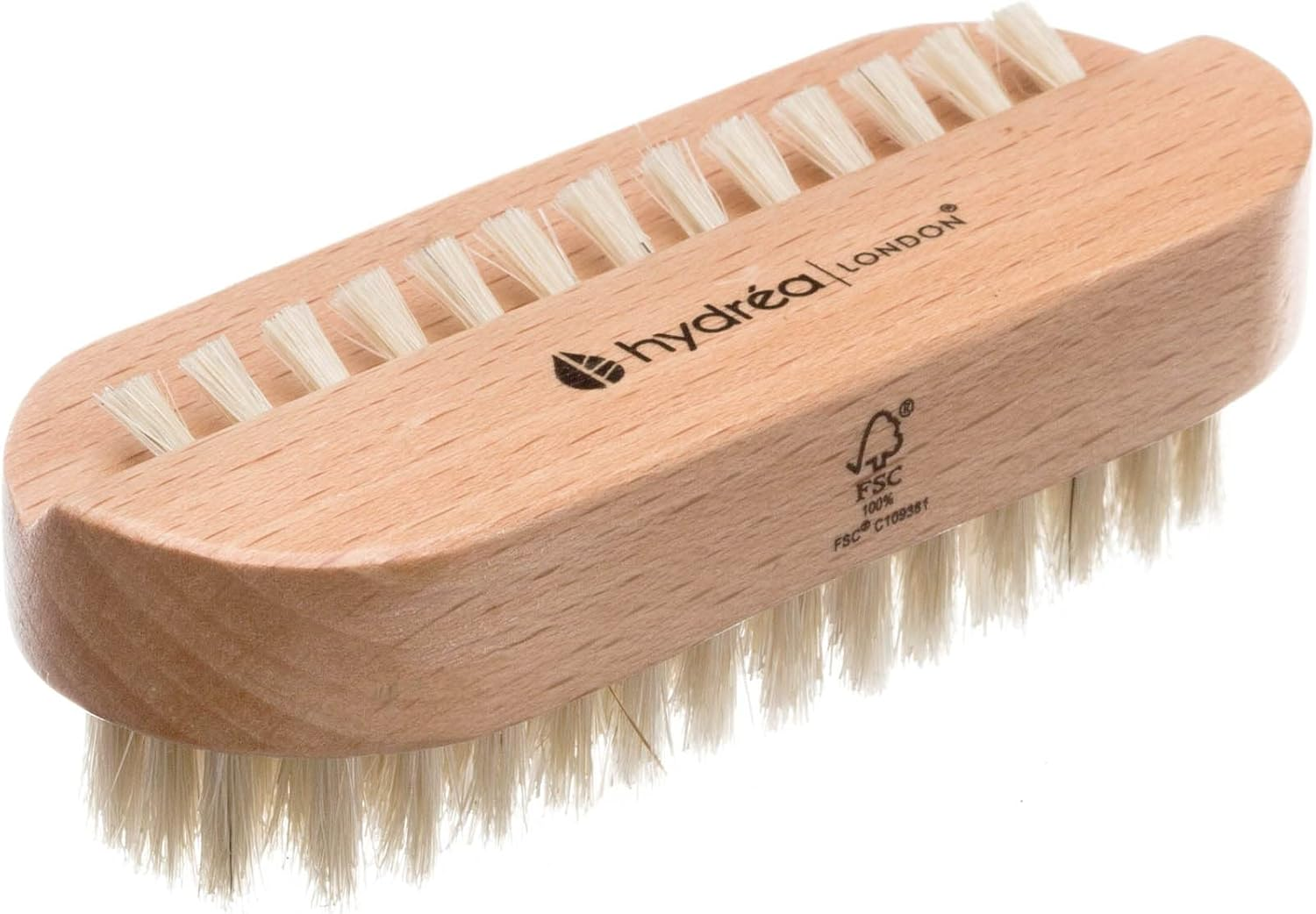 Hydrea London Dual Sided Hand and Nail Brush with Natural Bristles image number 2