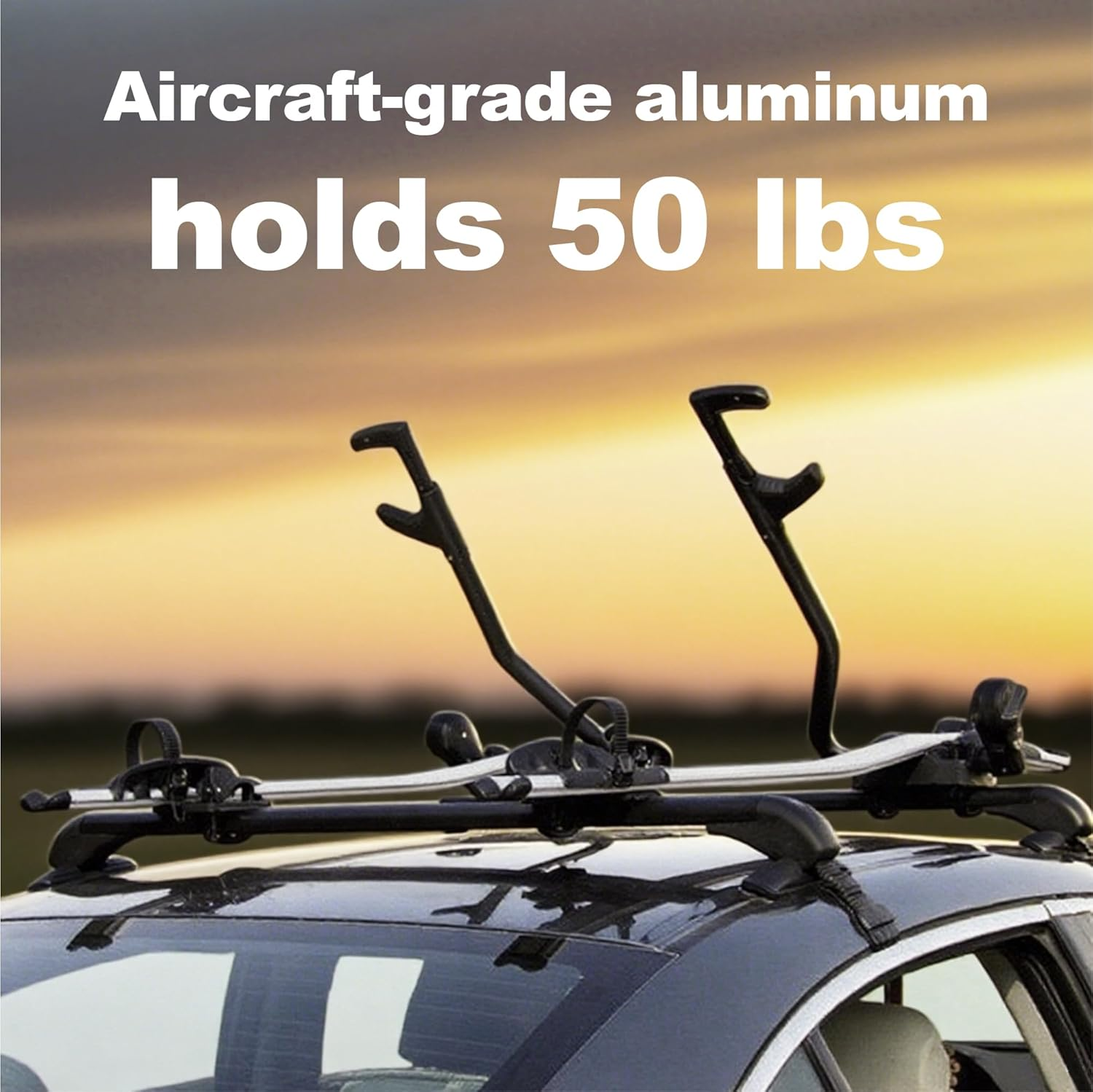 ELORA Bike Rack Aluminium Alloy Car Roof Mounted Bicycle Carrier Lockable image number 6