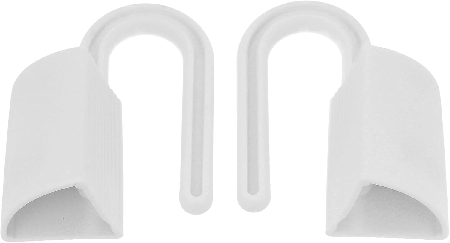 Amig - Pack of 2 Door Stoppers for Hanging Hinges, Blocks the Door and Prevents Unwanted Locks, Includes Adhesive Holder for Hanging When Not in Use, White image number 2