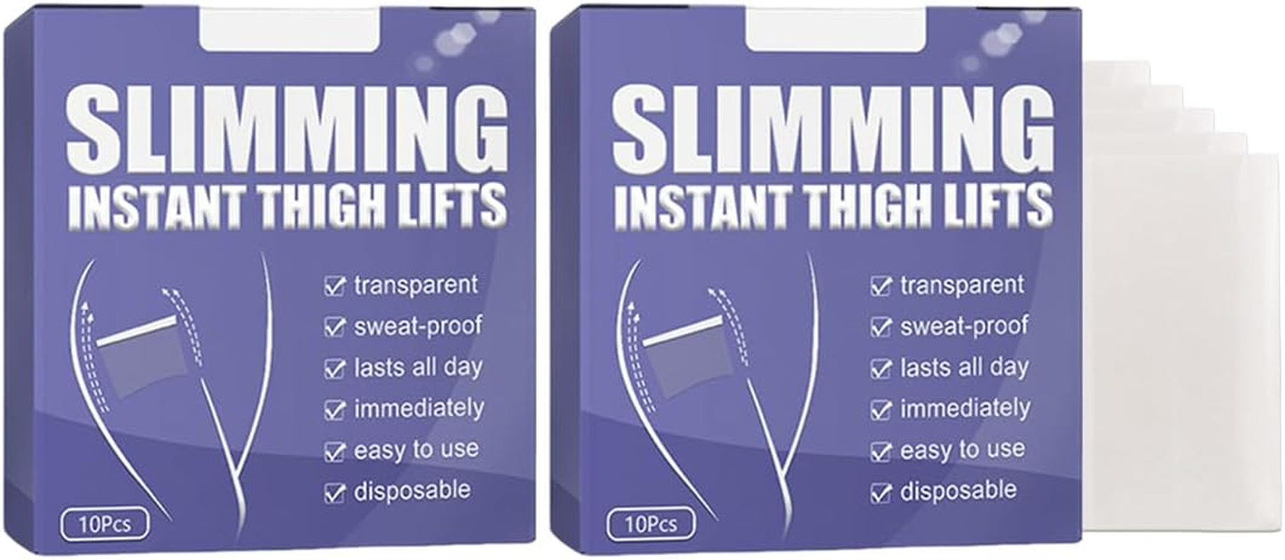 Pack of 20 Cellulite Patches Instant Thigh Lifting Body Tape Transparent Adhesive Strips Thigh Tightening up Tape Skin Thigh Lift Tape, Stretch Instant Cellulite Saggy Skin