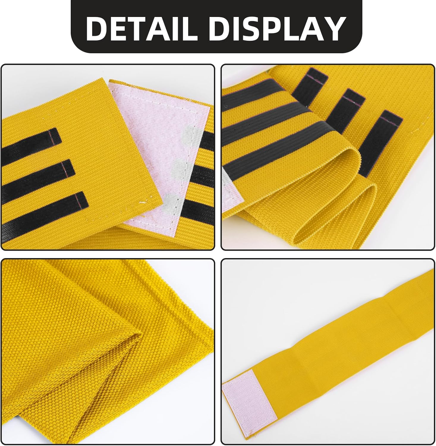 4 Pcs Captains Armband, Adjustable Captain Armband Football for Adult and Youth Multicolour Elastic Sports Arm Bands Rugby Armband Sports Arm Bands for All Sports Events Clubs Teams