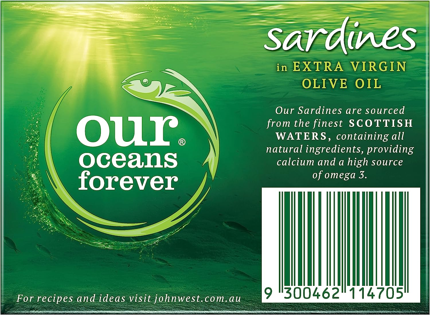 John West Wild Scottish Brisling Sardines in Extra Virgin Olive Oil 20 X 110 G