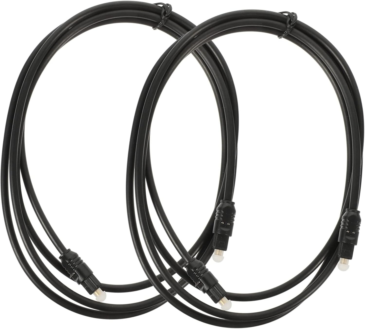 KICHOUSE 2Pcs Optical Audio Cable Male to Male High-Definition Cable for Tv Home Theater and Hi-Fi Audio Systems Durable Connectors Stable Transmission Quality