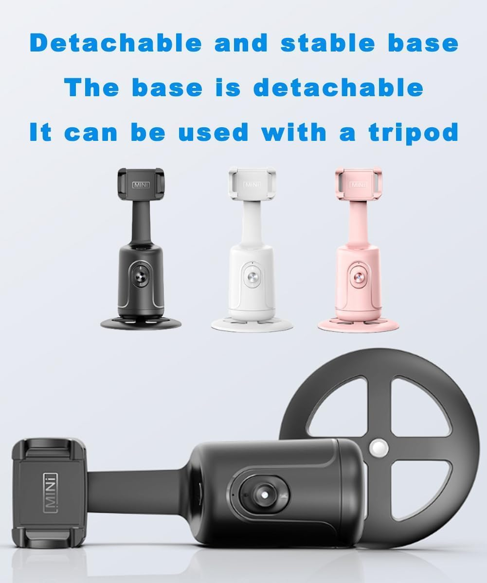 Ai-Powered Fully Automatic Tracking Phone Gimbal, Phone Gimbal Stabilizer, Smart 360&deg; Auto Face Tracking Gimbals, No App, No Setup, Anti-Shake Rechargeable for Vlogging, Selfies (#A) image number 4