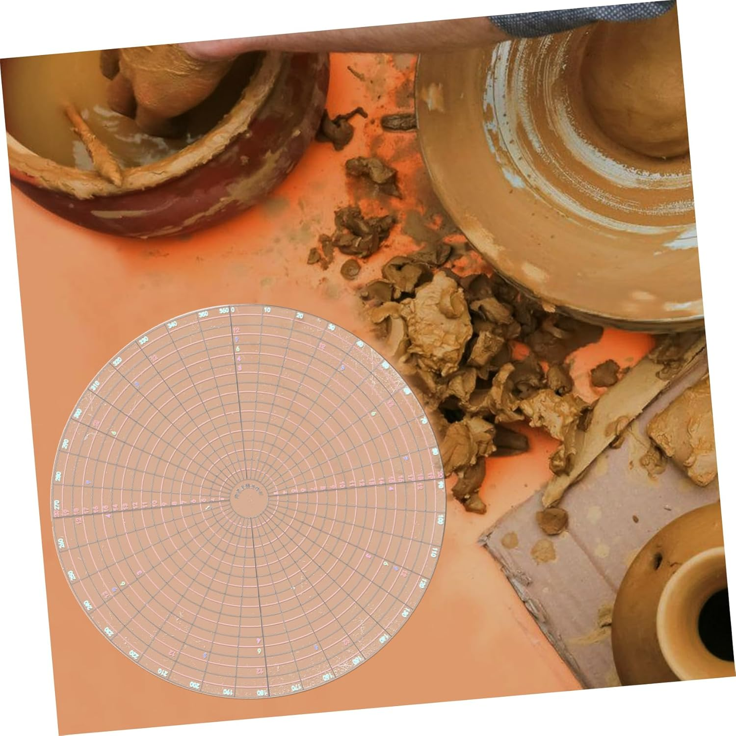 Abaodam Pottery Tools DIY Kit Circle Divider Clay Pottery Dividing Template for Artists Students image number 2