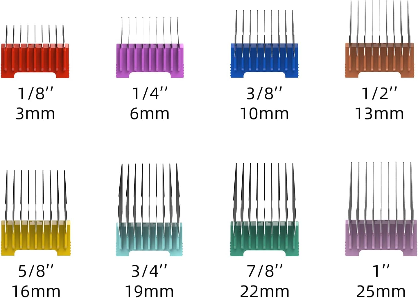 Animal Stainless Steel Clip Attachment Guide Comb Set for 5-In-1 Detachable Blade Pet, Dog and Cat Clippers (Not Compatible with A5 Style Detachable Blade) image number 5