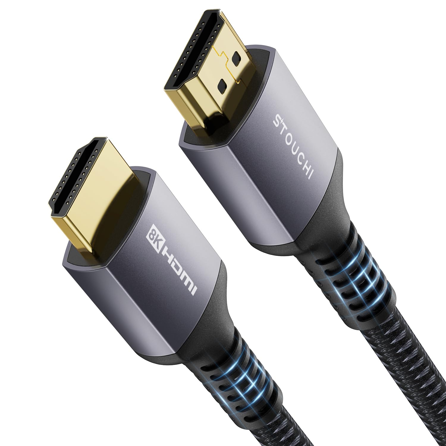 Stouchi HDMI 2.1 Cable 3M 8K 10K 4K Ultra High Speed Certified Cables Earc ARC Cord 48Gbps 8K@60Hz 8K@120Hz 4K@240Hz HDCP 2.2 Dynamic HDR Dolby for PS5 TV Xbox Series X Roku Blu-Ray Braided Durable image number 5