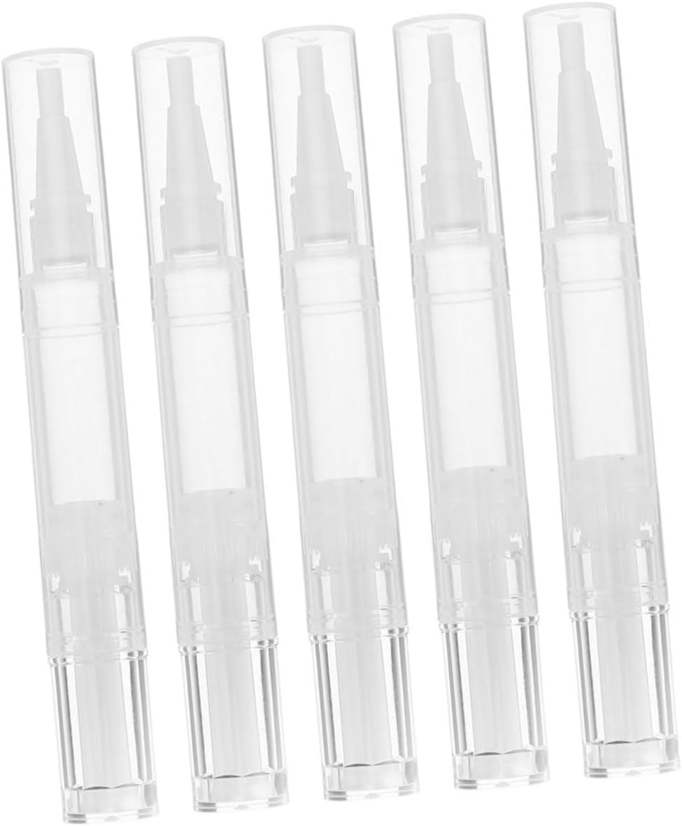 SOLUSTRE 5Pcs Nail Oil Applicator Pen for Easy Manicure Multi-Functional Pens for Cuticle Oil Serum and Foundation Compact for Travel Use image number 6