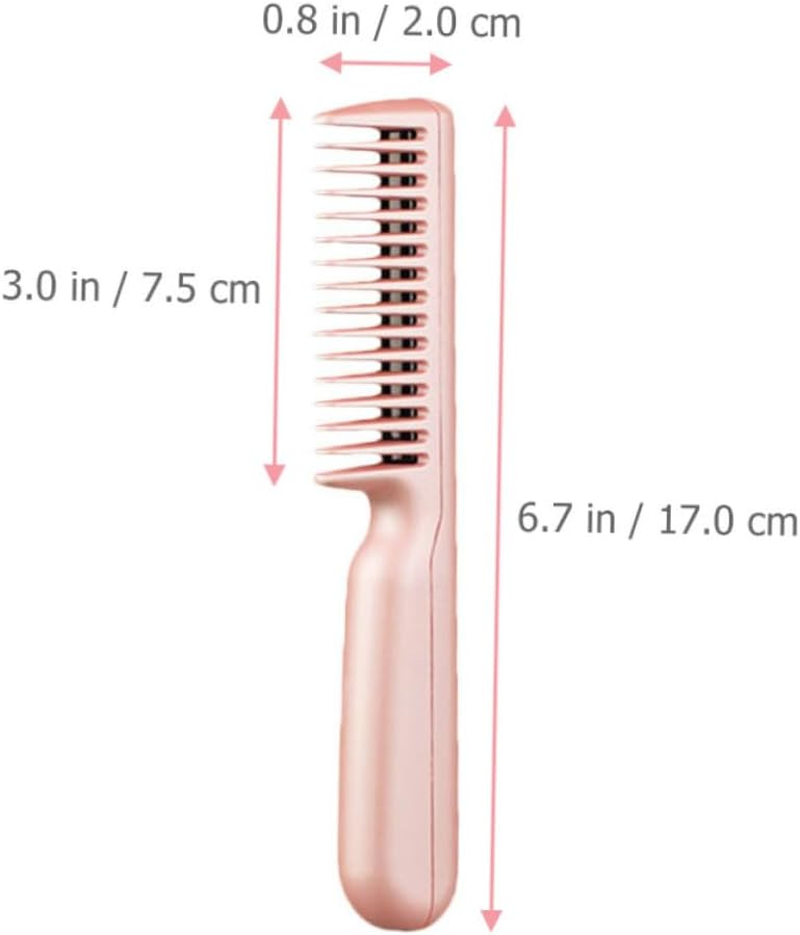 Baluue 1 Set Useful Hair Straightener Brush Hair Straightening Brush Hot Comb (Pink) image number 3