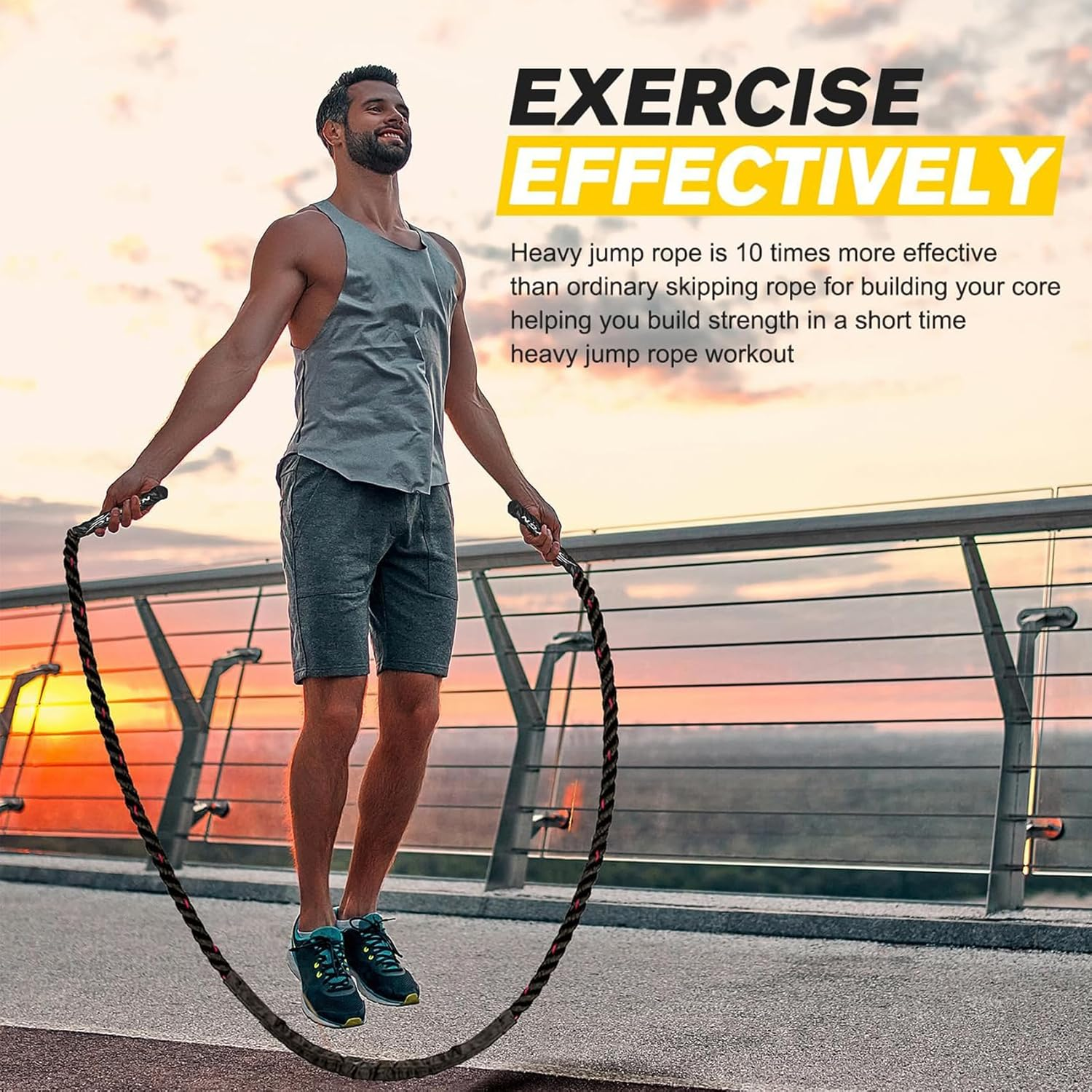 TOORGGOO Springseil, Gewichtetes Springseil F&uuml;r M&auml;nner Und Frauen image number 1
