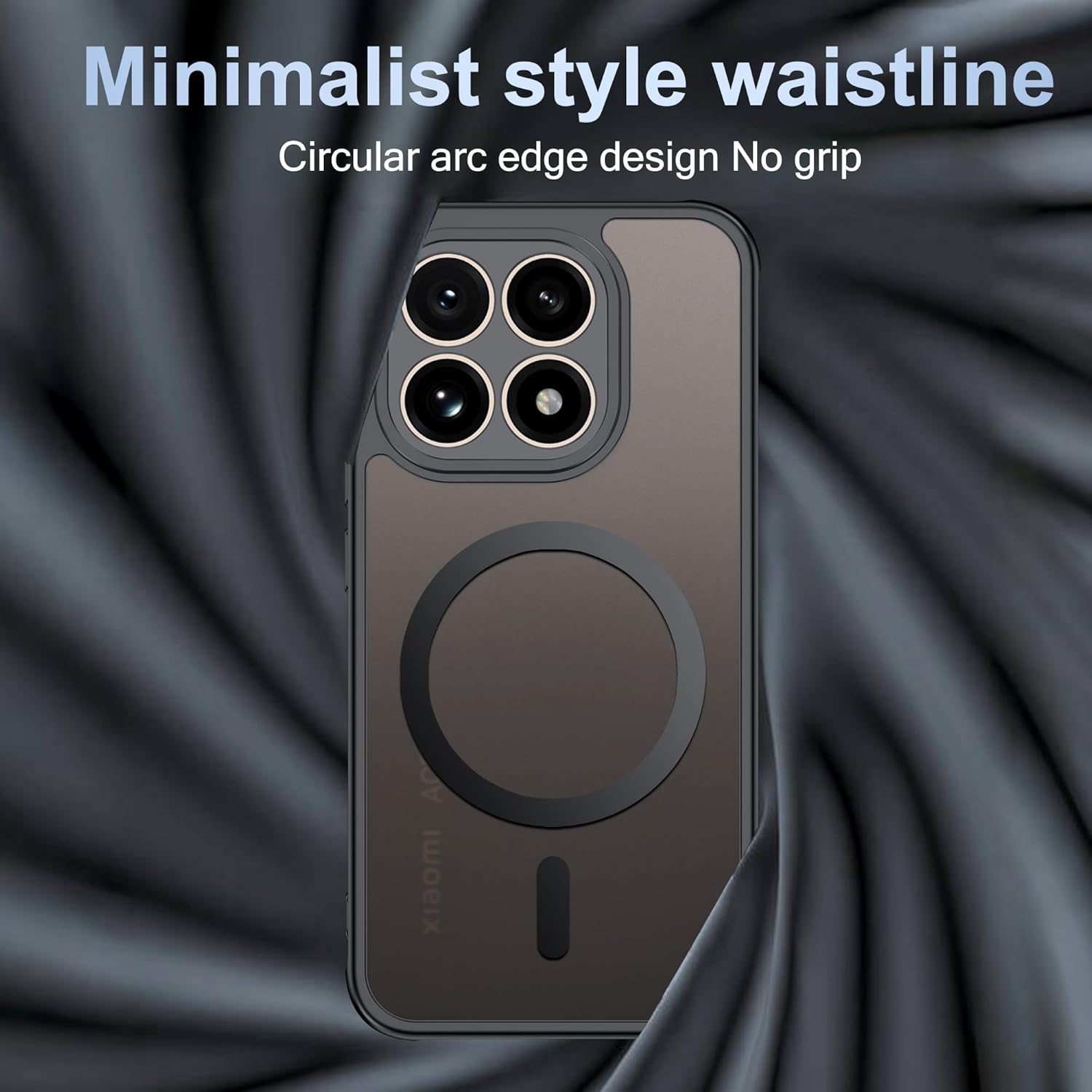 Effcotuo Magnetic Case for Xiaomi Mi 15T 5G Case with Screen Protector for Tempered Glass Screen Protector [Compatible with Magsafe] Acrylic Protective Case Full Magnet Matte Mobile Phone Case