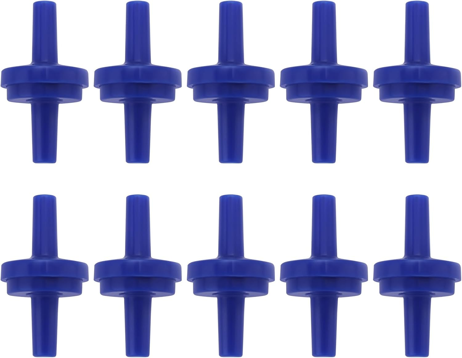 Emagtech 10Pcs Aquarium Air Pump Check Valve Fish Tank Water Flow Overflow Check Valve Outer Diameter 5Mm Length 36Mm for Aquariums and Fish Tanks Blue image number 2