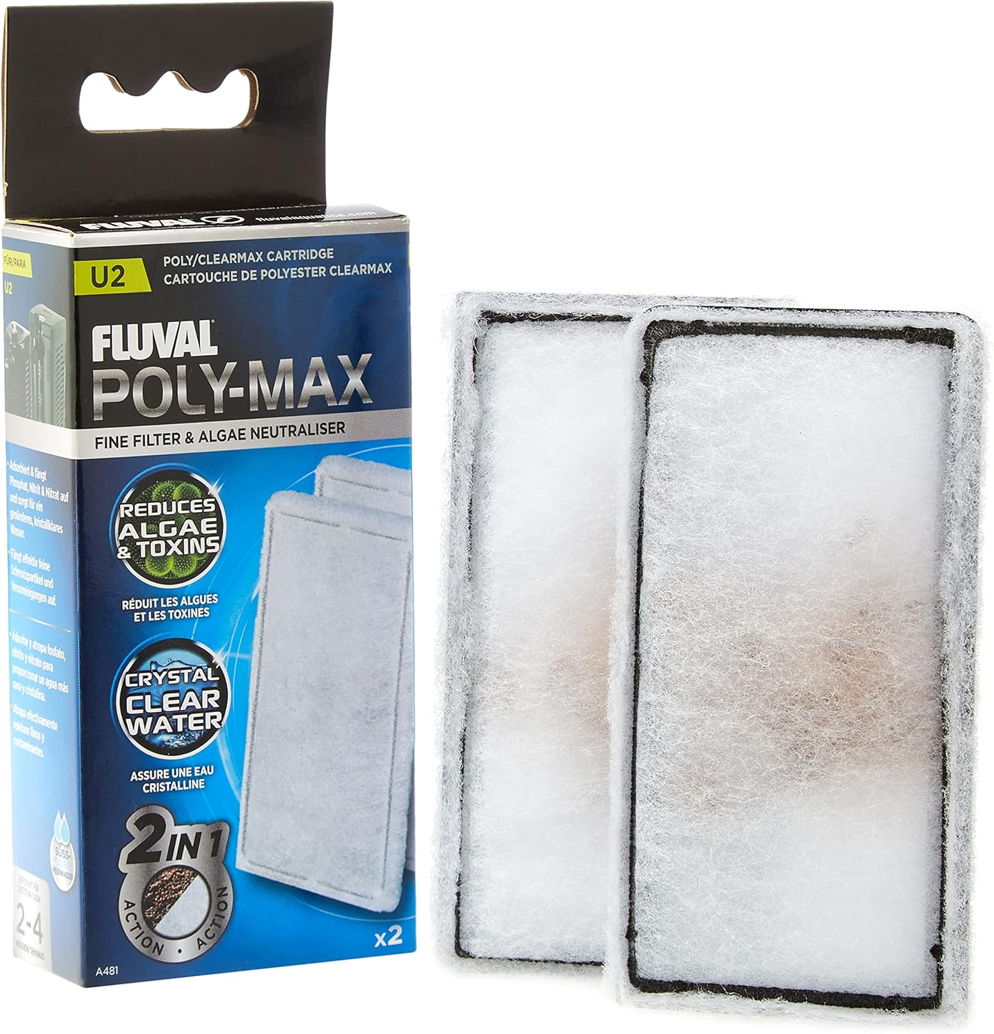 Fluval Clearmax 2-Pack Cartridge for Fluval U2 Aquarium Filter image number 6