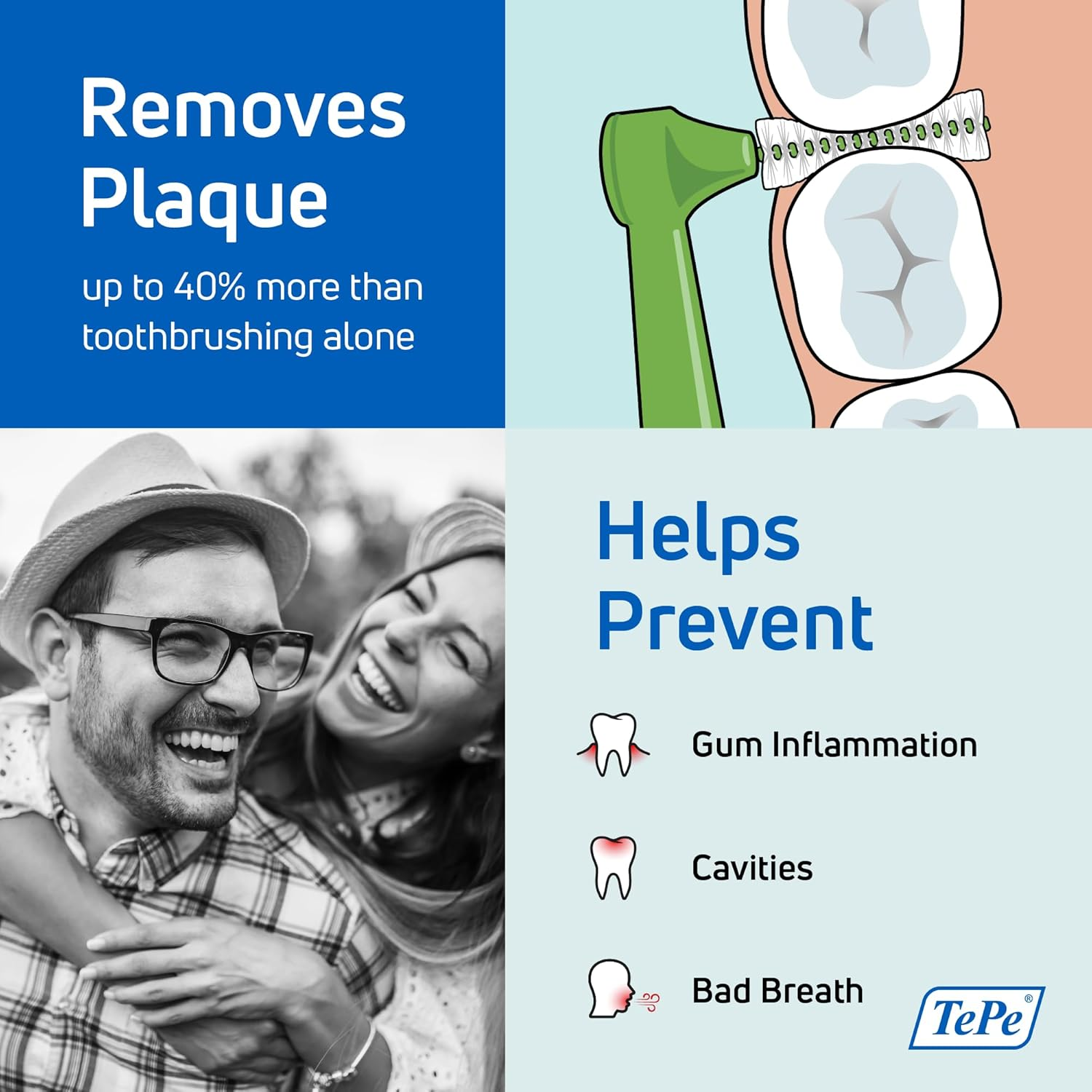 Tepe Interdental Brush Angle, Green, 0.8Mm/Iso 5, 6Pcs, Plaque Remover, Easy and Efficient Cleaning between Teeth, Tooth Floss for Small Gaps image number 1