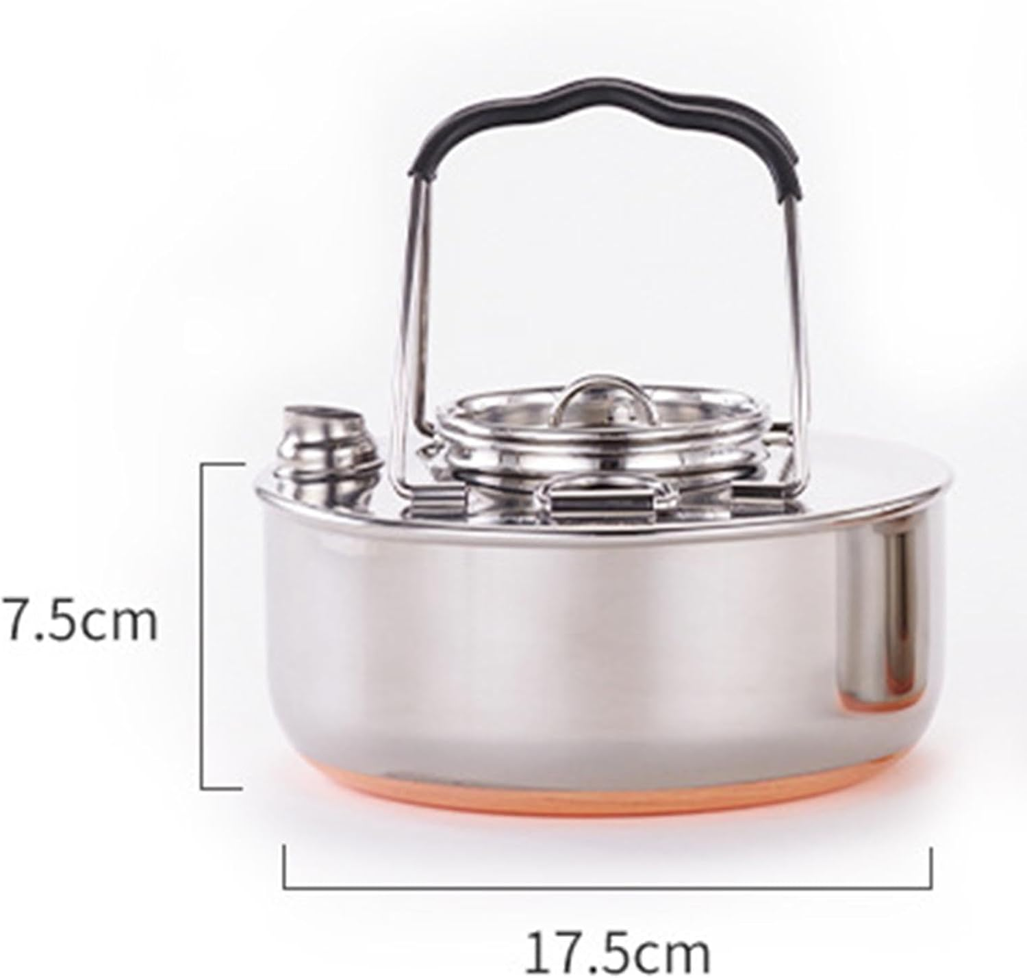 Camping Kettle Water Kettle Outdoor Campfire Coffee Tea Pot Teapot Camping Tea Kettle for Camp Barbecue Yard Picnics Hiking, 1.5L image number 2