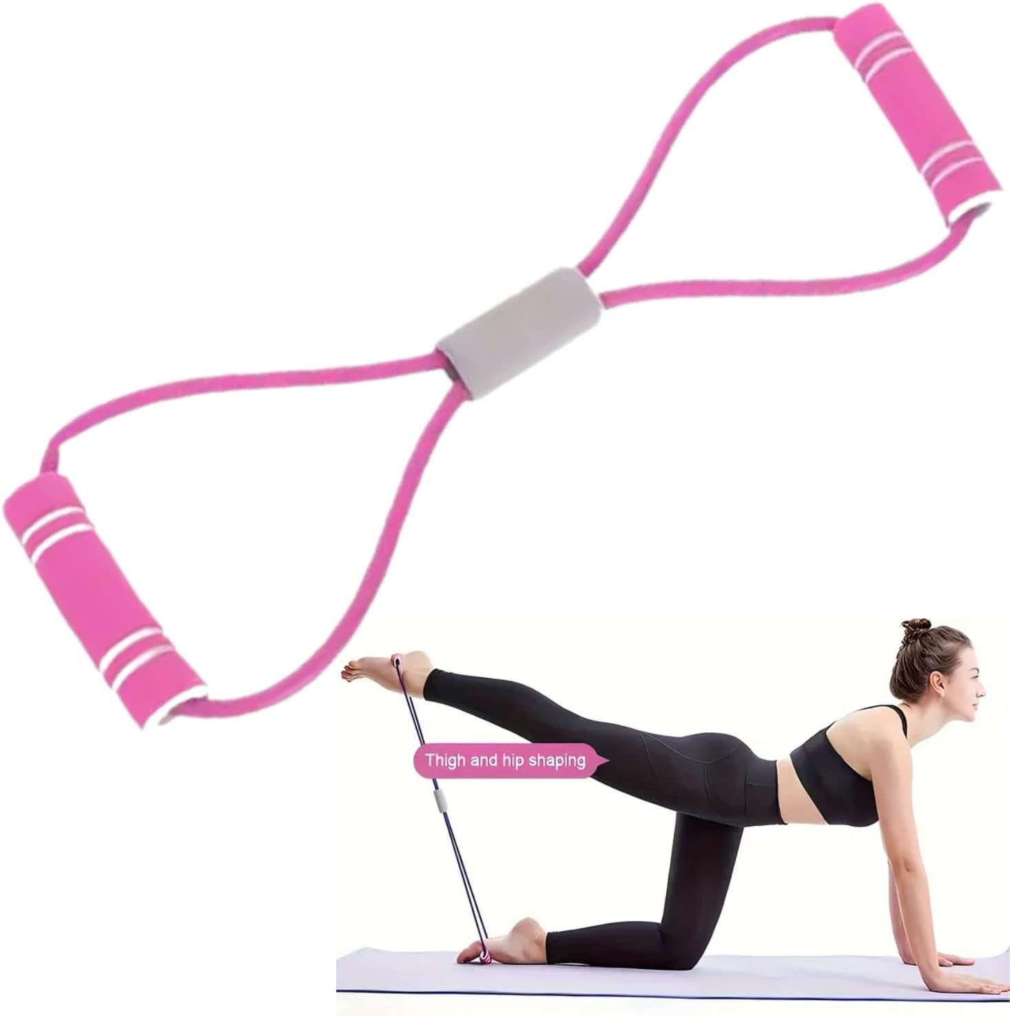 EZONEDEAL Chest Expander Resistance 8 Type Muscle Chest Expander Rope Workout Pulling Exerciser Fitness Exercise Tube Sports Yoga for Men and Women Yoga, Home Gym, Pilates, Fitness Exercise image number 3