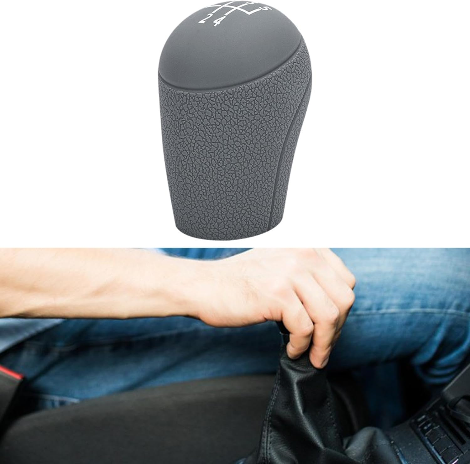 Car Gear Shift Knob Cover, Manual Gear Shift Knob Protector Silicone Universal for Cars, 5 Gears image number 5