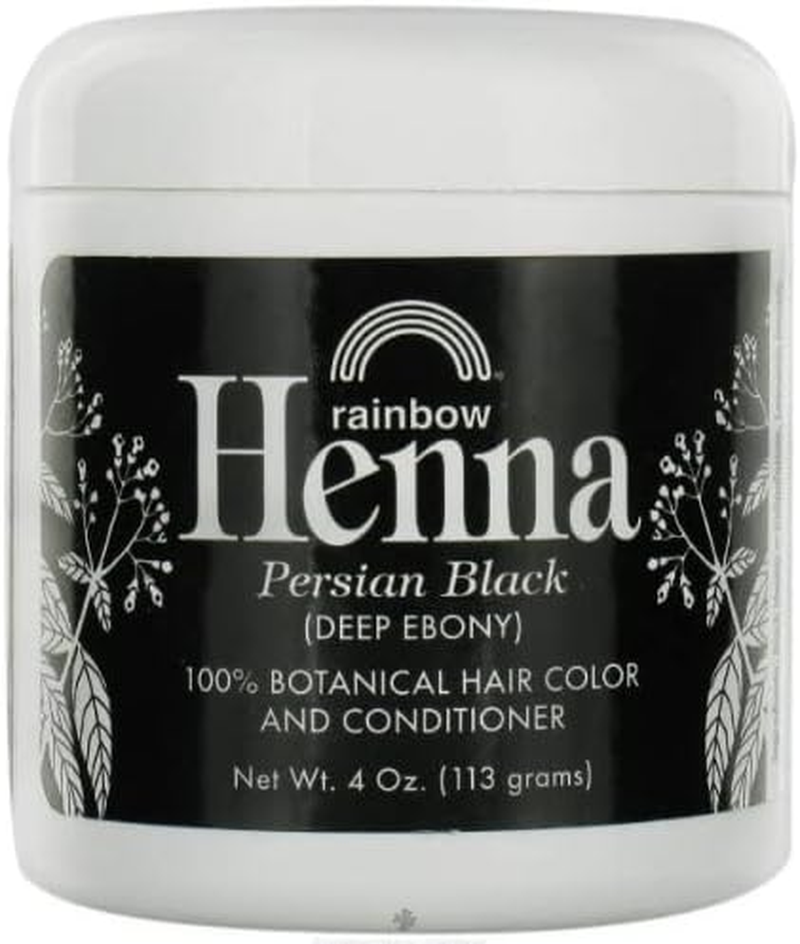 Rainbow Research Henna Persian Black (Deep Ebony) Hair Colour & Conditioner-4 Powder image number 4