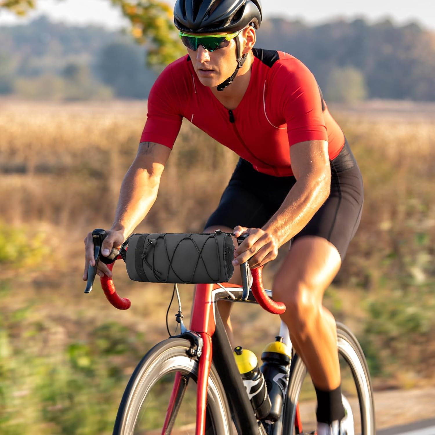 Bicycle Handlebar Bag 2.5L Capacity Multifunctional Waterproof Mountain Bike Front Frame Bag image number 4