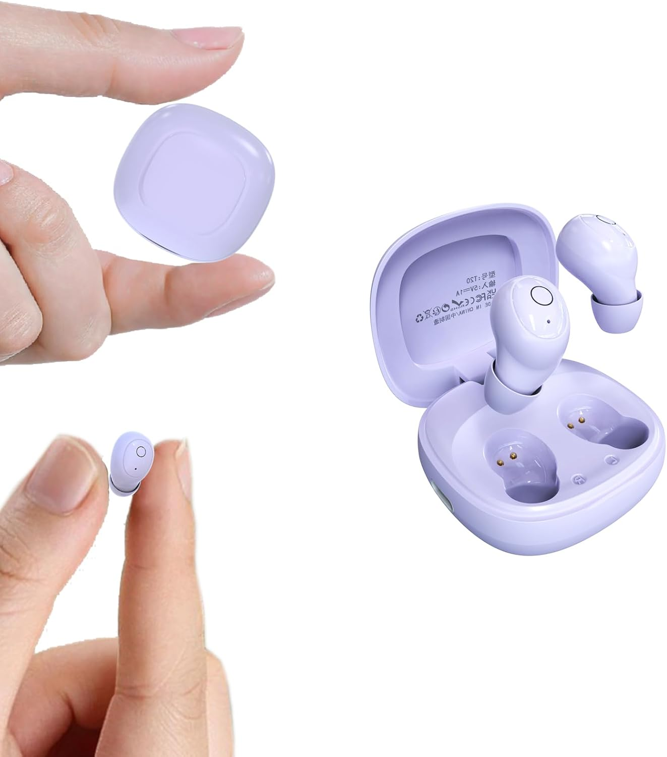 Xmenha Small Invisible Mini Earbuds Hidden Wireless Bluetooth for Small Ears Tiny Discreet Hidden Sleep Earbuds for Sleeping Side Sleepers Ear Buds Invisible for Sleeping Headphones Skin Tone