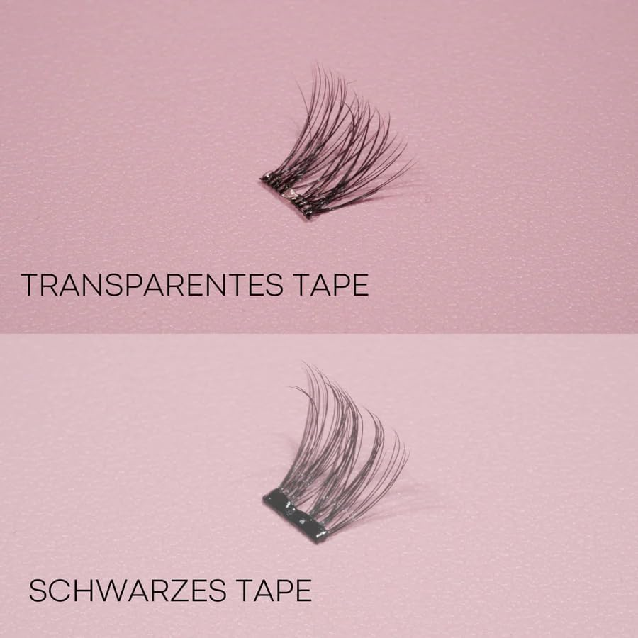 DIY Press on Eyelash Extensions the Sweeties | 3 Pairs of Eyelashes (5-12 Mm) | up to 5 Days Hold | Eyelashes DIY Set for Home | Artificial Eyelashes | Cat Eye Lashes | Black Eyelash Band image number 2