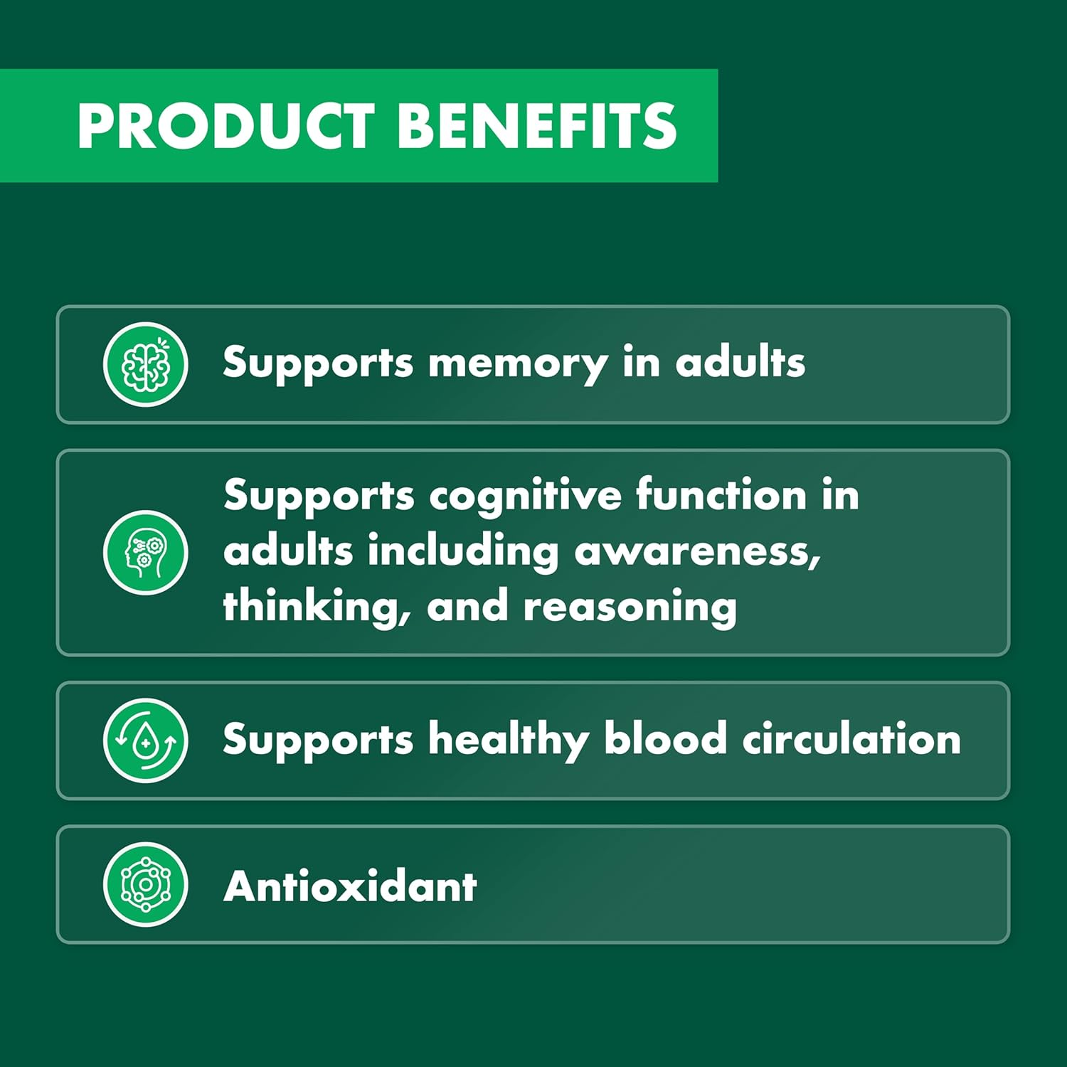 Nature'S Own Ginkgo Biloba 2000Mg Tablets 100 - Reduces Free Radicals Formed in the Body - Supports Cognitive Function, Memory, Recall, & Healthy Blood Circulation - Maintains Circulation image number 4