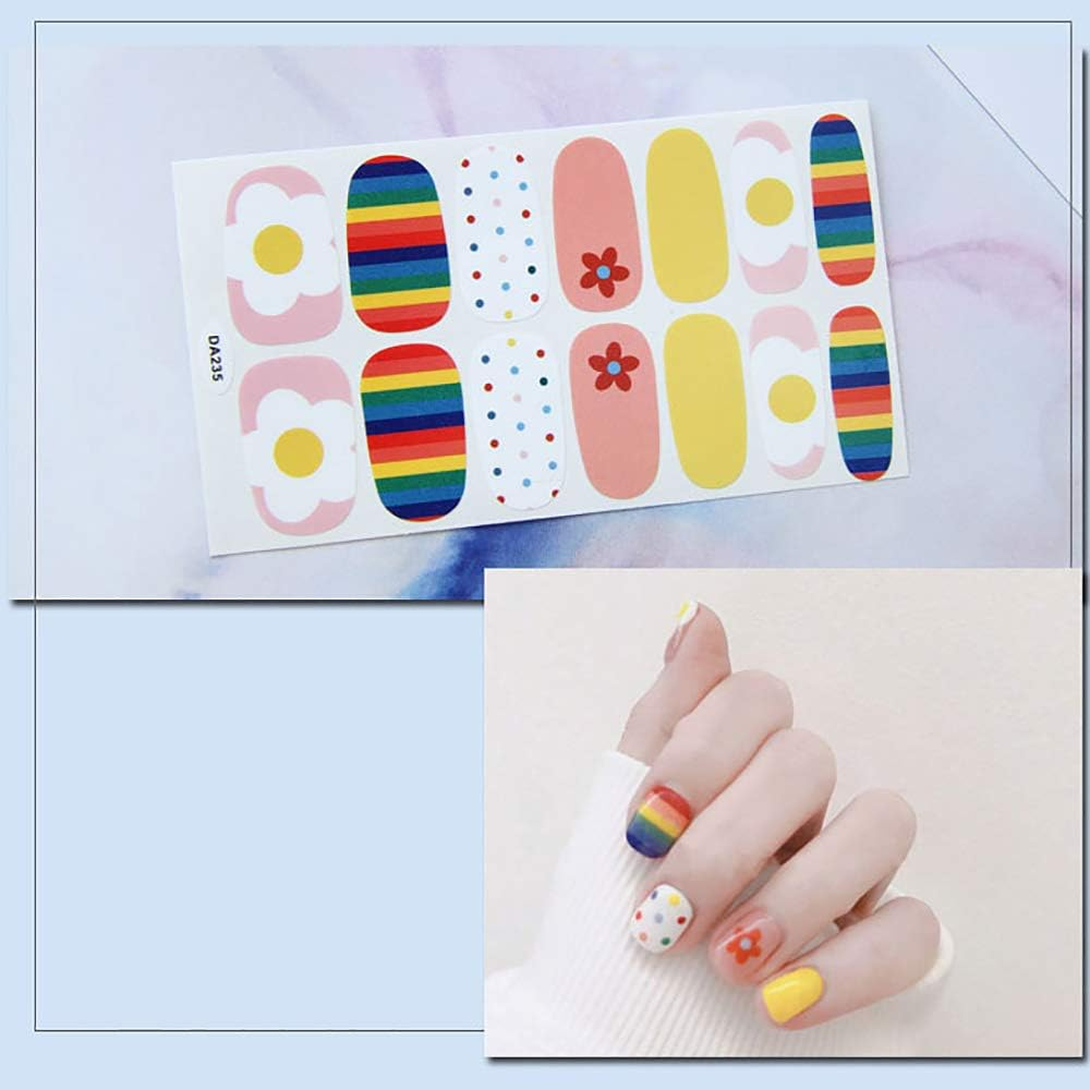6 Sheets Reusable Durable Nail Stickers 3D Waterproof DIY Nail Art Tips Decorations Self-Adhesive Stickers image number 3