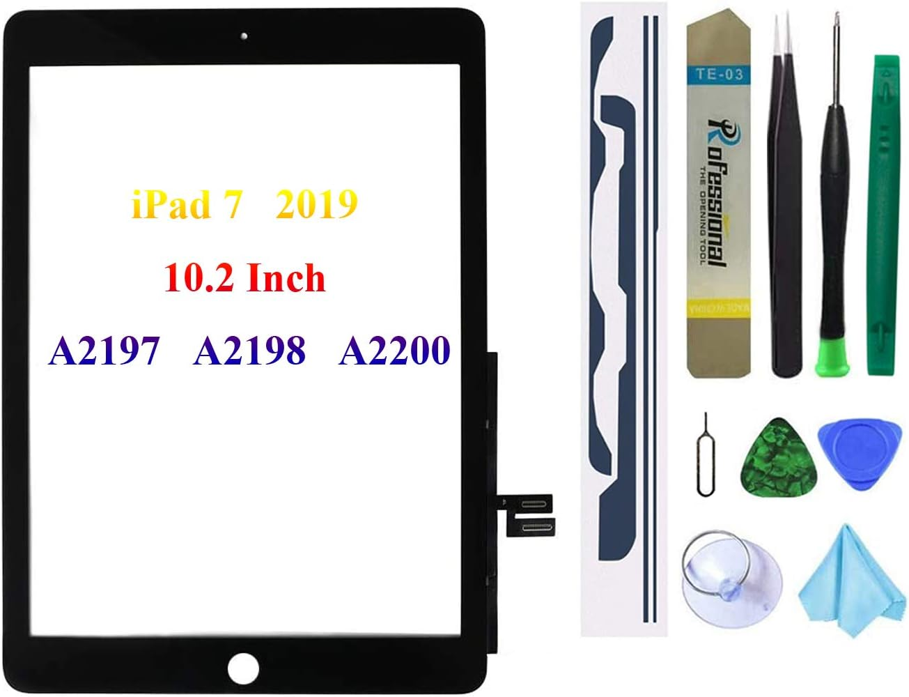 Screen Replacement for Ipad 8 8Th Gen 2020 10.2" A2428 A2429 A2430 Digitizer Replacement without Home Button + Tools (White)