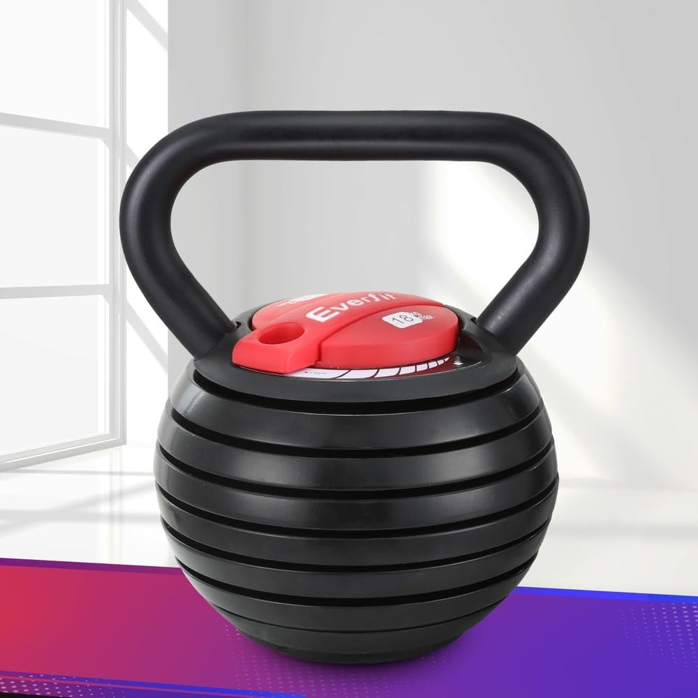 Everfit 18Kg Adjustable Kettlebell Set Portable Kettle Bell Weight Dumbbells image number 3