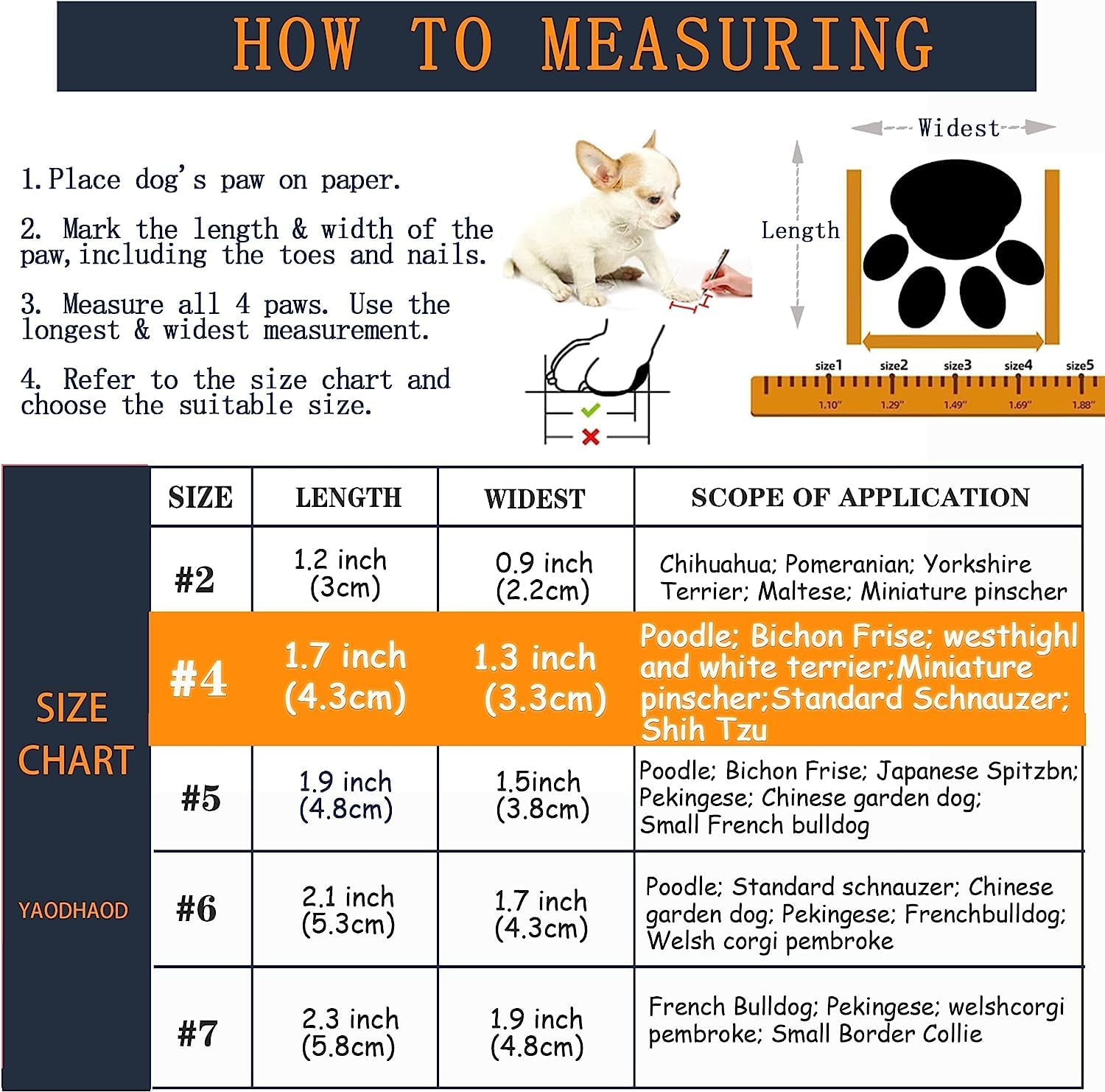 EZONEDEAL 4Pcs Waterproof Dog Shoes Pet Dog Paw Protector anti Slip Socks Booties Dog Outdoor Shoes Running Shoes All Seasons Pet Booties for Dogs (Blue) image number 3