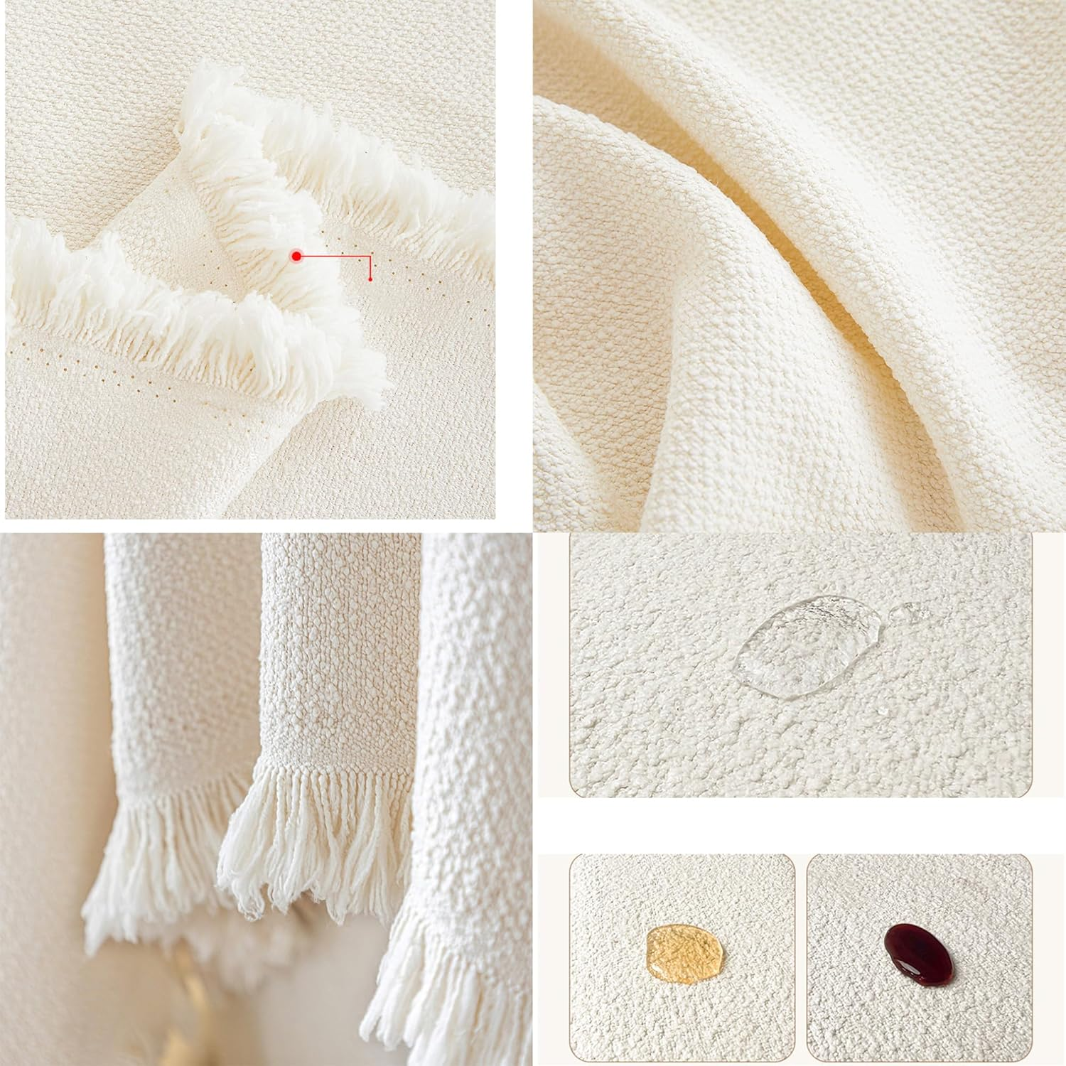 Couch Cover Blanket, L Shaped Sofa Cover, Sectional Couch Covers, Dogs Cat Pet Furniture Protector, Water Resistant (Cream, 180X180Cm/71X71)