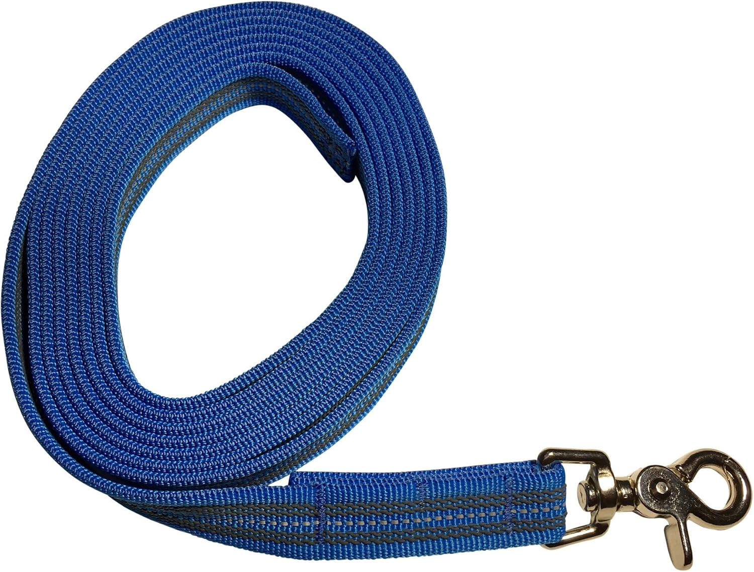 DOGS and MORE - Rubberised Recall Lead/Search Lead/Field Lead with Reflective Strips => 3 Metres (Without Hand Strap) - Orange, Blue or Purple