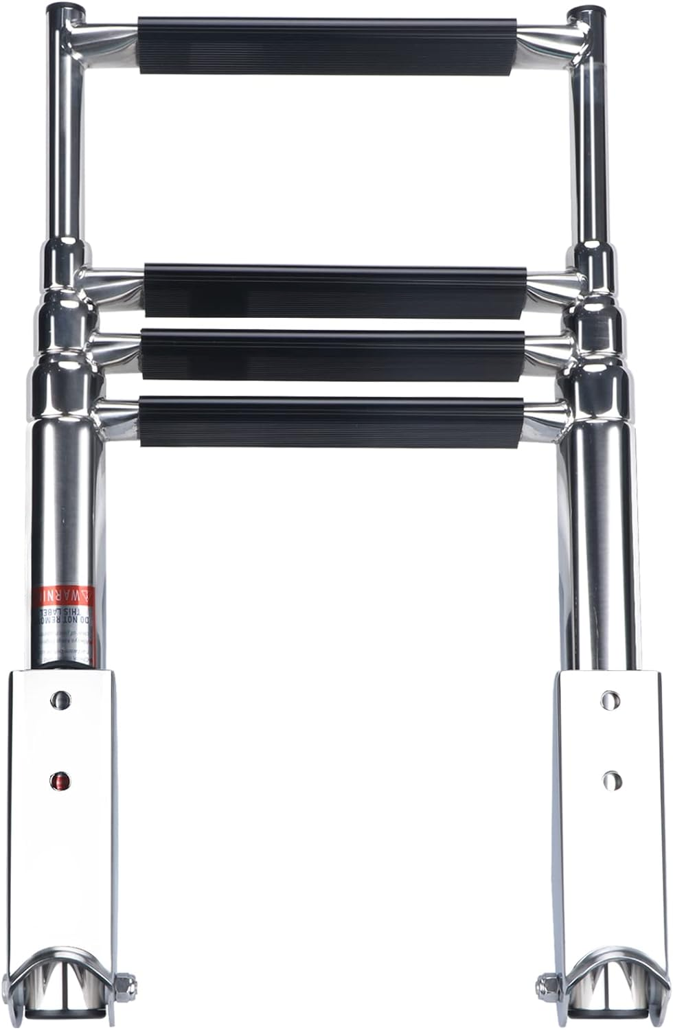 Pontoon Boat Ladder, Telescopic 4 Step Ladder Stainless Steel Telescoping Extendable Boat Ladder 900 Pound Capacity for Marine Yacht/Swimming Pool image number 5