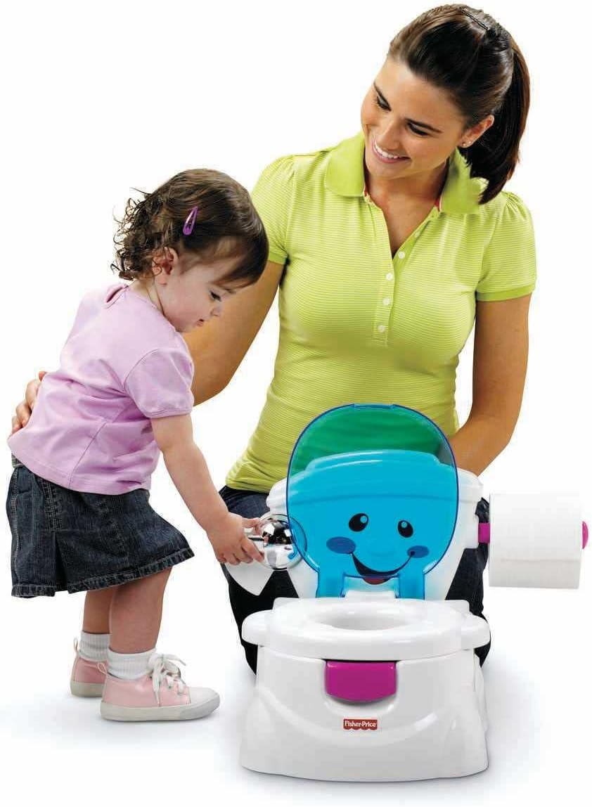 Fisher-Price Toddler Training Toilet, My Potty Friend with Sounds, Music & Splash Guard for Ages 18+ Months, P4324 - My Potty Friend image number 5