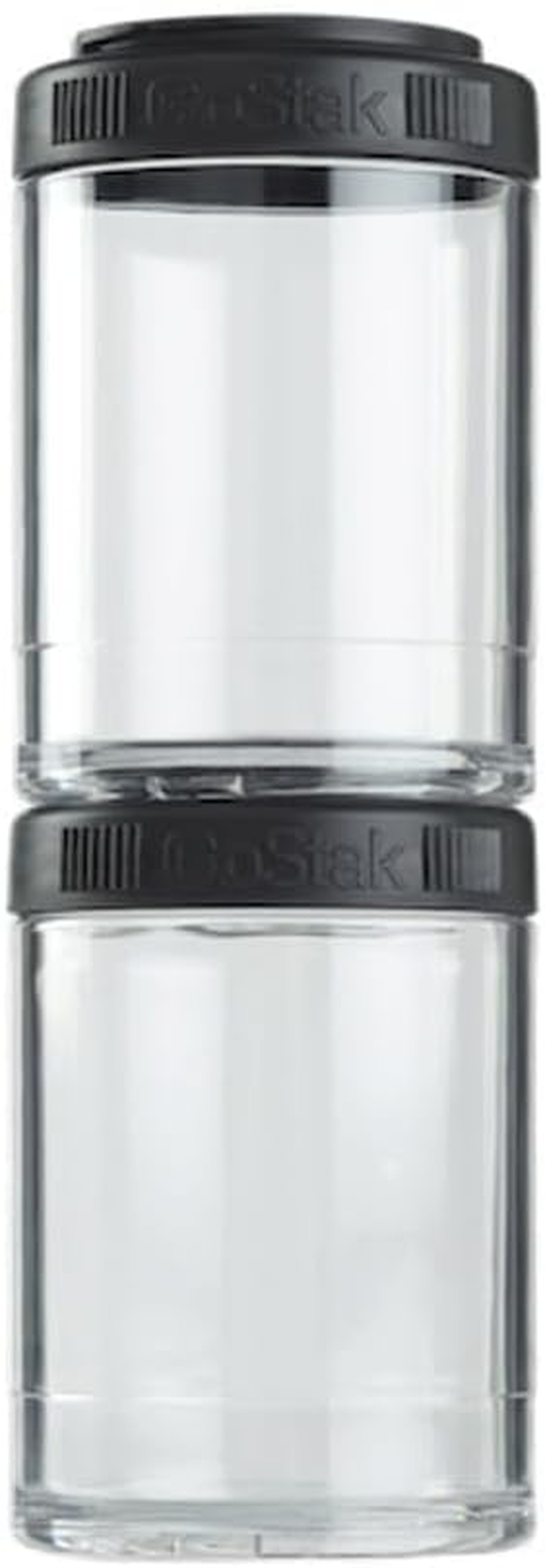 Blender Bottle Gostak Twist N' Lock Storage Jars, Black, 150 Cc, Pack of 2