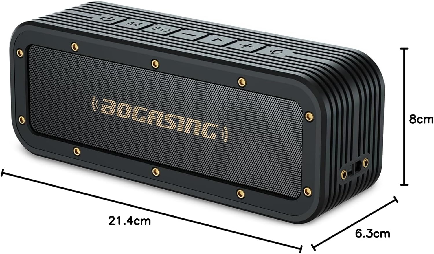 BOGASING M4 Portable Bluetooth Speaker with 40W HD Surround Stereo Sound, Enhanced Bass, IPX7 Waterproof, Bluetooth 5.0 Wireless Dual Pairing, EQ, for Home, Shower, Outdoor, Beach, Party