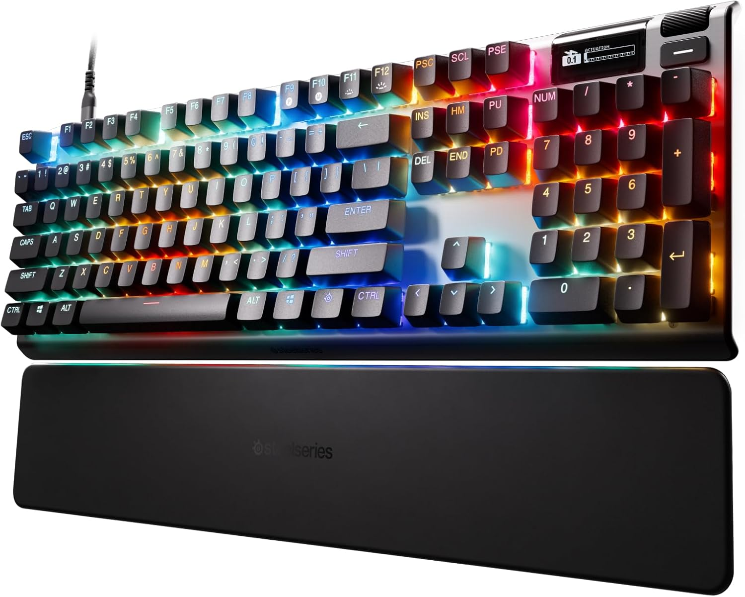Steelseries Apex Pro Gen 3 Omnipoint 3.0 Hypermagnetic Switches &mdash; Adjustable Actuation &mdash; Rapid Trigger &mdash; Game-Ready Presets &mdash; Protection Mode &mdash; Rapid Tap/Socd &mdash; OLED &mdash; RGB &mdash; PBT Keycaps &mdash; USB-C image number 5