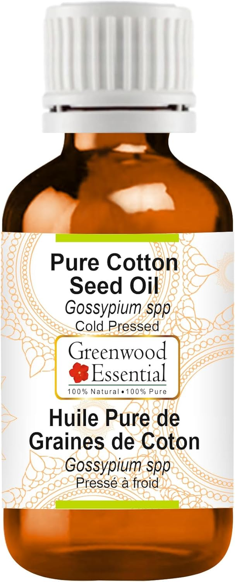 Greenwood Essential Pure Cotton Seed Oil (Gossypium Spp) Cold Pressed 15Ml (0.50 Oz) image number 4